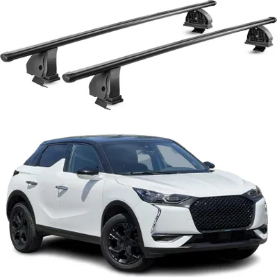 Image de Barres de toit transversales acier pour DS 3 Crossback 2018-2026 Noir 2Pcs