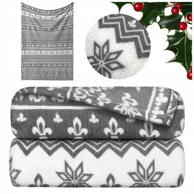 Produktbild von DOMAREX Weihnachtskuscheldecke 130x170 Warm Grau Geschenk