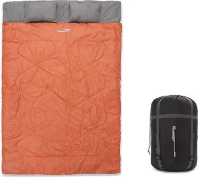 Produktbild von Schlafsack für zwei Personen, 190 x 150 cm | Wasserabweisend und atmungsaktiv | Ideal zum Camping und für Outdoor-Aktivitäten
