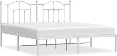 Obrázek produktu pro vidaXL Postel s čelem kovová bílá 180x200 cm