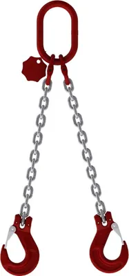 Produktbild von Joma-Tech 2-Strang Anschlagkette 1,5m GK8 10mm verzinkt VK. Klaue
