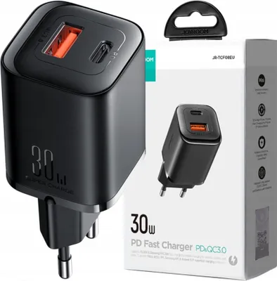 Obrázok produktu pre Joyroom Rchla nabjaka 30W Usb-A / Usb-C Pd/Qc/Afc/Fcp ierna