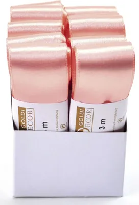 Produktbild von Goldina® 1172040421003 Doppelsatinband - 40 mm x 3 m, aprico
