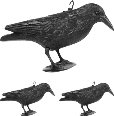 Produktbild von 3er Set Taubenschreck Krähe zum Stecken, Stellen oder Hängen