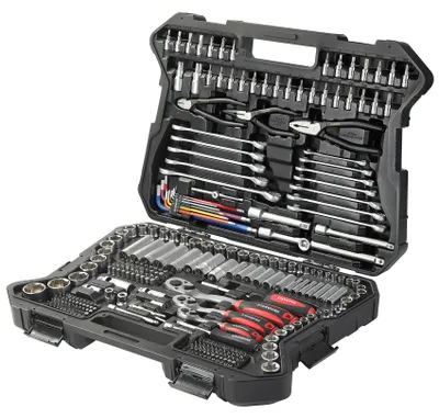 Obrázok produktu pre Sada 314 kusov mechanického náradia a sádových kľúčov, profesionálna, metrická