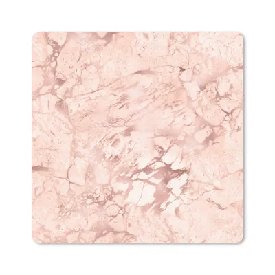 Produktbild von MuchoWow® Mauspad Mousepad Marmor - Adern - Rosa 30x30 cm - Mousepads - Maus Mat - Pad - Mausunterlage - Gaming