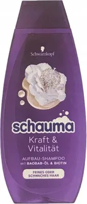 Obrázok produktu pre Šampón Schauma Strength and Vitality s baobabovým olejom a biotínom 400 ml