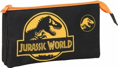 Image de Triple étui multi-usages Jurassic World Noir 22 x 12 x 3 cm