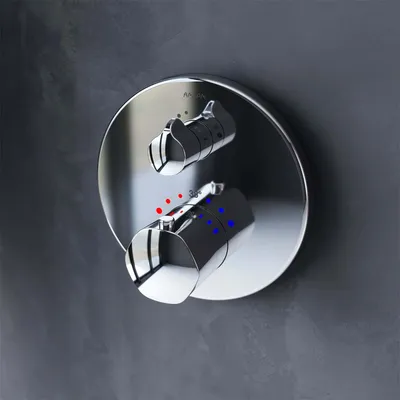 Produktbild von Thermostat-Unterputzmischer für Wannen und Dusche, Brause- und Duschsysteme - Unterputzmischer mit Thermostat und 1 Absperrventil, Wandmontage Unterputz Wannen- Duscharmatur aus Messing AM.PM, Chrom
