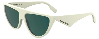 Image de Karl Lagerfeld KL6185S WHITE/GREY BLUE 59/14/145 Lunettes de soleil pour femmes