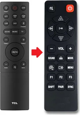 Produktbild von Ersatz Fernbedienung für TCL TDS8132-EU | TS8011 | TS8111 | TS8111