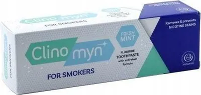 Immagine prodotto di Clinomyn | Dentifricio per fumatori Clinomyn - 75 ml - Rimuove le macchie di nicotina - Cura dei denti per i fumatori - Menta fresca