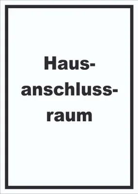 Produktbild von Hausanschlussraum Schild mit Text HAR hochkant A0 (841x1189mm)
