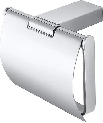 Produktbild von BIA Papierrollenhalter mit Deckel Messing Chrom 130x95x90 mm für Bad & WC >> zum Bohren
