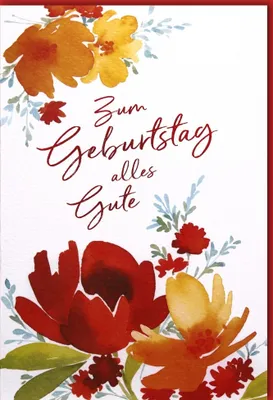 Produktbild von Geburtstag - Glückwunschkarte im Format 11,5 x 17 cm mit Umschlag