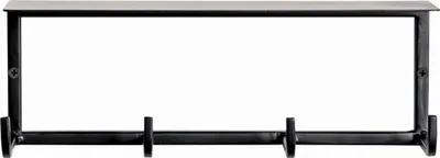 Produktbild von Wandgarderobe 8 Stück schwarz aus Metall, 25509