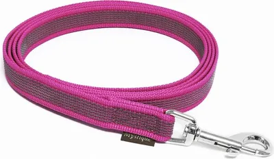 Produktbild von Mystique® Gummierte Leine 20mm mit Handschlaufe Standard Karabiner purpur 3m