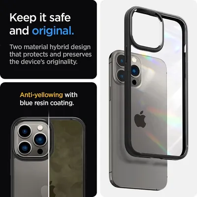 Produktbild von Spigen Ultra Hybrid, Cover, Apple, iPhone 17 Pro, 16 cm (6.3"), Schwarz