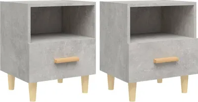 Immagine prodotto di Comodini 2 pz Grigio Cemento 40x35x47 cm