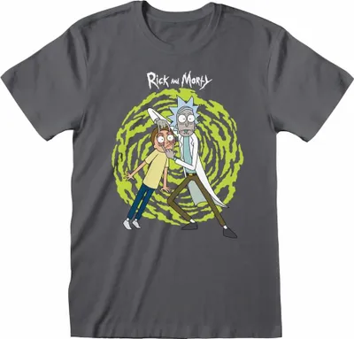 Image de Rick And Morty - T-shirt Homme/Femme Unie HE3207 (XL) (Charbon de bois)