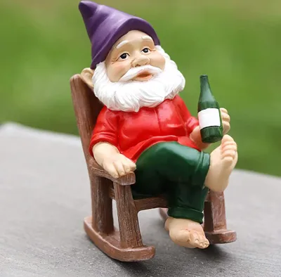 Produktbild von Gartenzwerg für draußen, Gartendekoration mit Gartenstatue aus Kunstharz, Gartenzwerg, lustiger Humor für Haus, Garten, Outdoor, Kinder, Jungen, Mädchen