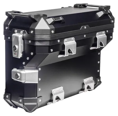 Immagine prodotto di FC-Moto Terreno EVO 36 L valigia laterale in alluminio a sinistra con foro, nero, 36 litri.