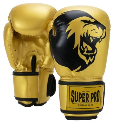 Produktbild von Super Pro Talent Boxhandschuhe Gold/Schwarz - 6 oz.