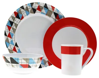Immagine prodotto di Set di stoviglie in melamina da 16 pezzi per 4 persone