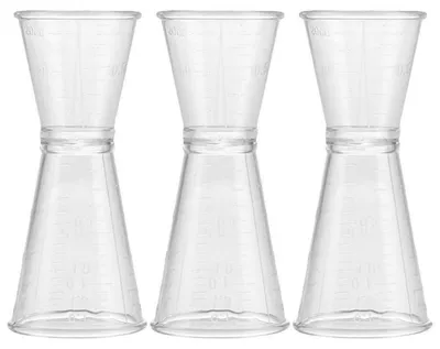 Produktbild von Doppeljigger Messbecher Kunststoff 3er Set für Bar & Haushalt