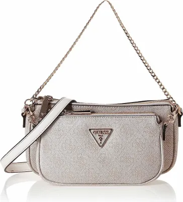 Produktbild von Guess Noelle Mini Reißverschlusstasche hellgrau 13 x 24 x 5