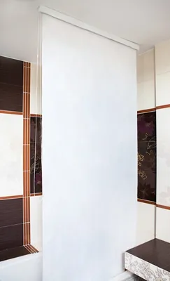 Image de Store de douche semi-cassette 100x240 cm Modèle Peva Uni blanc