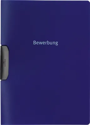 Image de Dossier de candidature Durable, Duraswing Job en PP bleu foncé avec impression ; 2289-07
