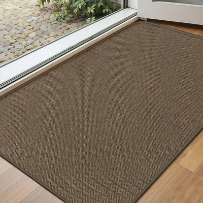 Immagine prodotto di Tappetino assorbente per interni, 43x75 cm, marrone, lavabile, antiscivolo, sottile e assorbente