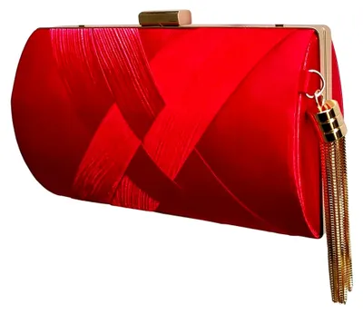 Produktbild von Damen Clutch Tasche mit Fransen für Abendveranstaltungen in Rot