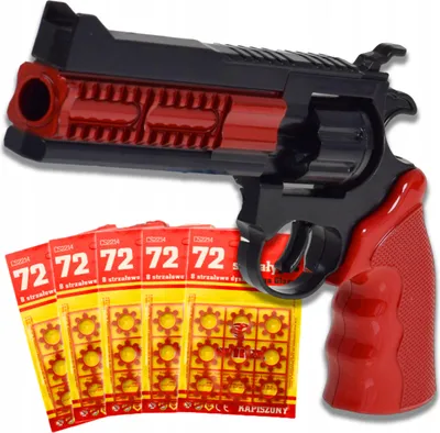 Obrázek produktu pro Lolex | Kovový revolver na hraní - 24 X 14 X 3 cm - 350 G - Otočné zásobníky - Revolver na kapsle