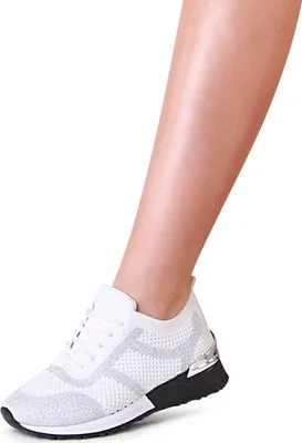 Produktbild von topschuhe24 2341 Damen Keil Sneaker Glitzer, Farbe:Weiß, Größe:39 EU