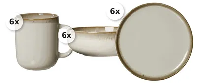 Produktbild von Frühstücks-Set 18 tlg. Malaga creme