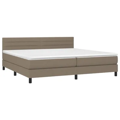 Produktbild von vidaXL Boxspringbett mit Matratze Taupe 200x200 cm Stoff