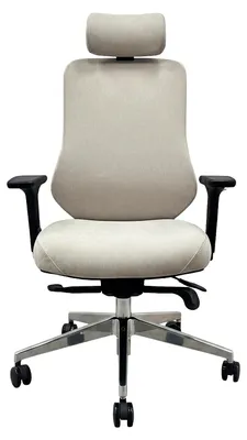 Image de JAN NOWAK : Fauteuil de bureau ergonomique pour chef, couleur beige clair, modèle AXIS