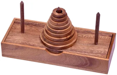 Obrázek produktu pro Pagoda - Hanojská věž z ušlechtilého dřeva - meditační hra pro koncentraci a mozek
