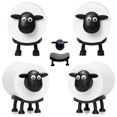 Productafbeelding van Set van 4 Grappige Toiletpapierhouders met Schaap