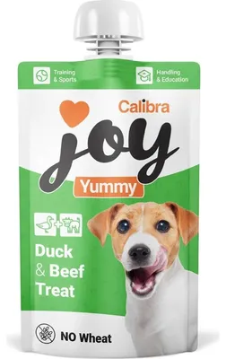 Obrázek produktu pro CALIBRA Joy Dog Yummy Kachna a hovězí – pamlsky pro psy – 100 g