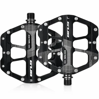 Produktbild von GUB G082 Fahrrad Pedale mit 9/16 Zoll Titan-Achse, Fahrradpedale aus Aluminium für MTB breites Plattform Pedale mit abgedichtete Lager Bike Trekking Citybike e-Bike usw