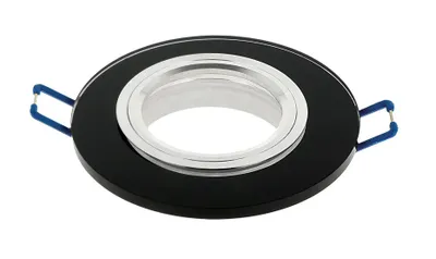 Immagine prodotto di Faretto da incasso GU10 cornice da incasso in vetro ultrapiatto (10mm) luce da incasso Ø75mm foro incl. attacco GU10 per lampadine LED nero rotondo