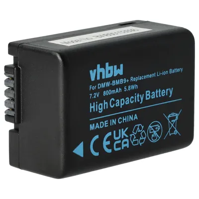 Produktbild von vhbw Akku kompatibel mit Panasonic Lumix DMC-FZ72, DMC-FZ48, DMC-FZ47 Kamera (800 mAh, 7,2 V, Li-Ion), Infochip