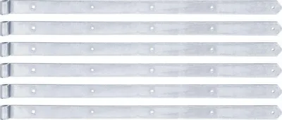 Image de Bande de fermeture Alberts 845285, droite, extrémités arrondies, galvanisée, passivée à couche épaisse, rouleau Ø 13 mm, dimensions 800 x 40 mm, lot de 6