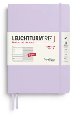 Produktbild von LEUCHTTURM1917 Wochenkalender 2027 Medium (A5) mit Notizbuch, liniert - Terminpl