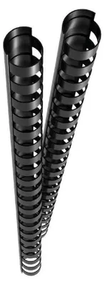 Produktbild von GENIE Spiralbinderücken, 25 Stk., 12 mm, schwarz, DIN A4 Format