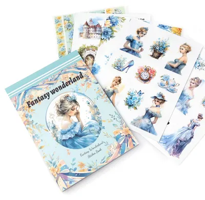 Scrapbook-Sticker-Set, 20 Bögen, 205 Stück, ästhetisch, vorgestanzt