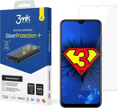 Produktbild von 3mk Display Antimikrobielle Schutzfolie SilverProtection+ für Samsung Galaxy A20e 0,21mm Self-Heal